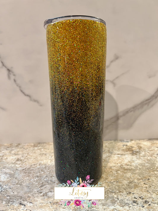 Black and Gold Ombré Tumbler—20 oz.