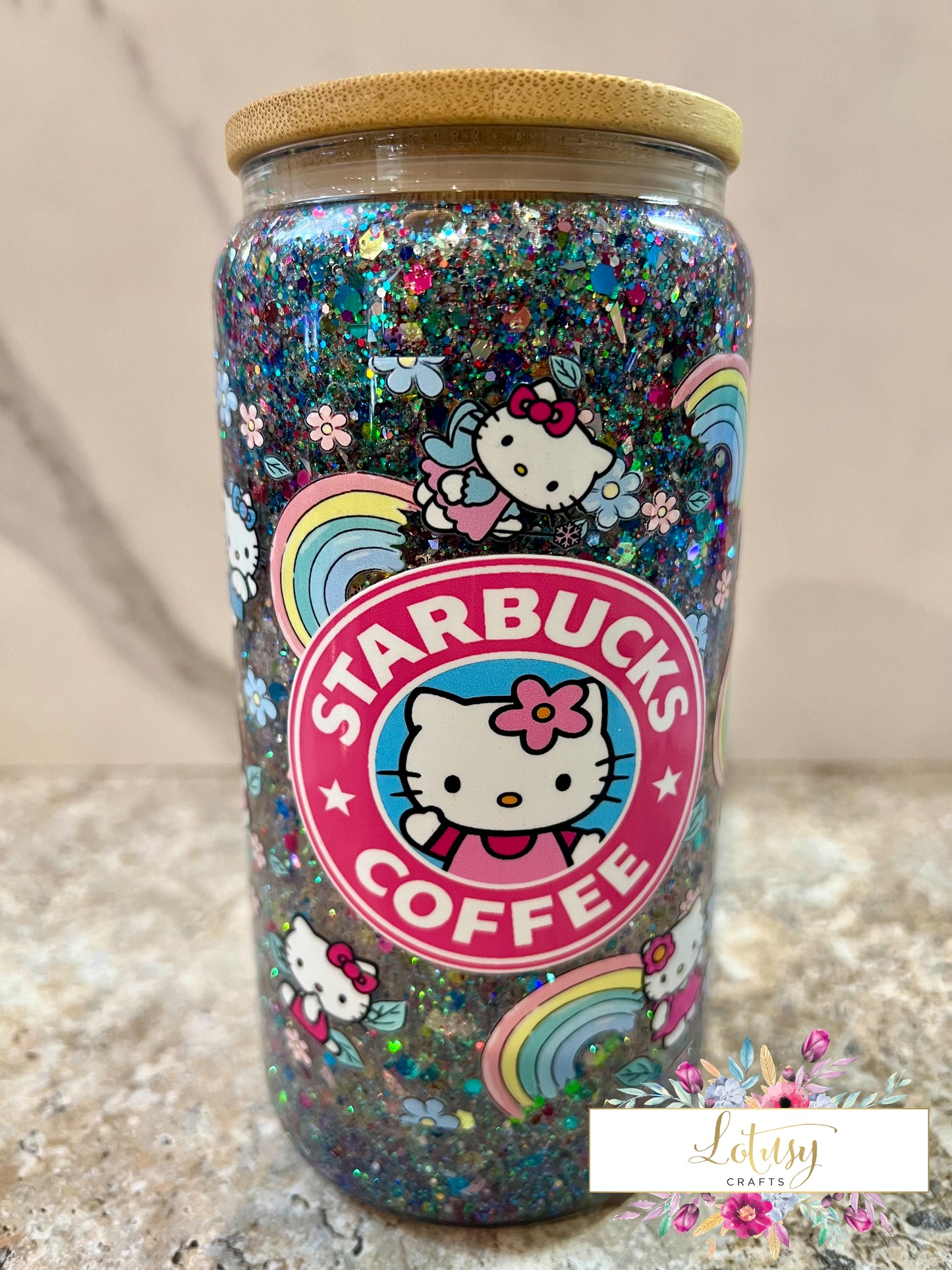 Hello Kitty Coffee Snowglobe Tumbler 16 oz.