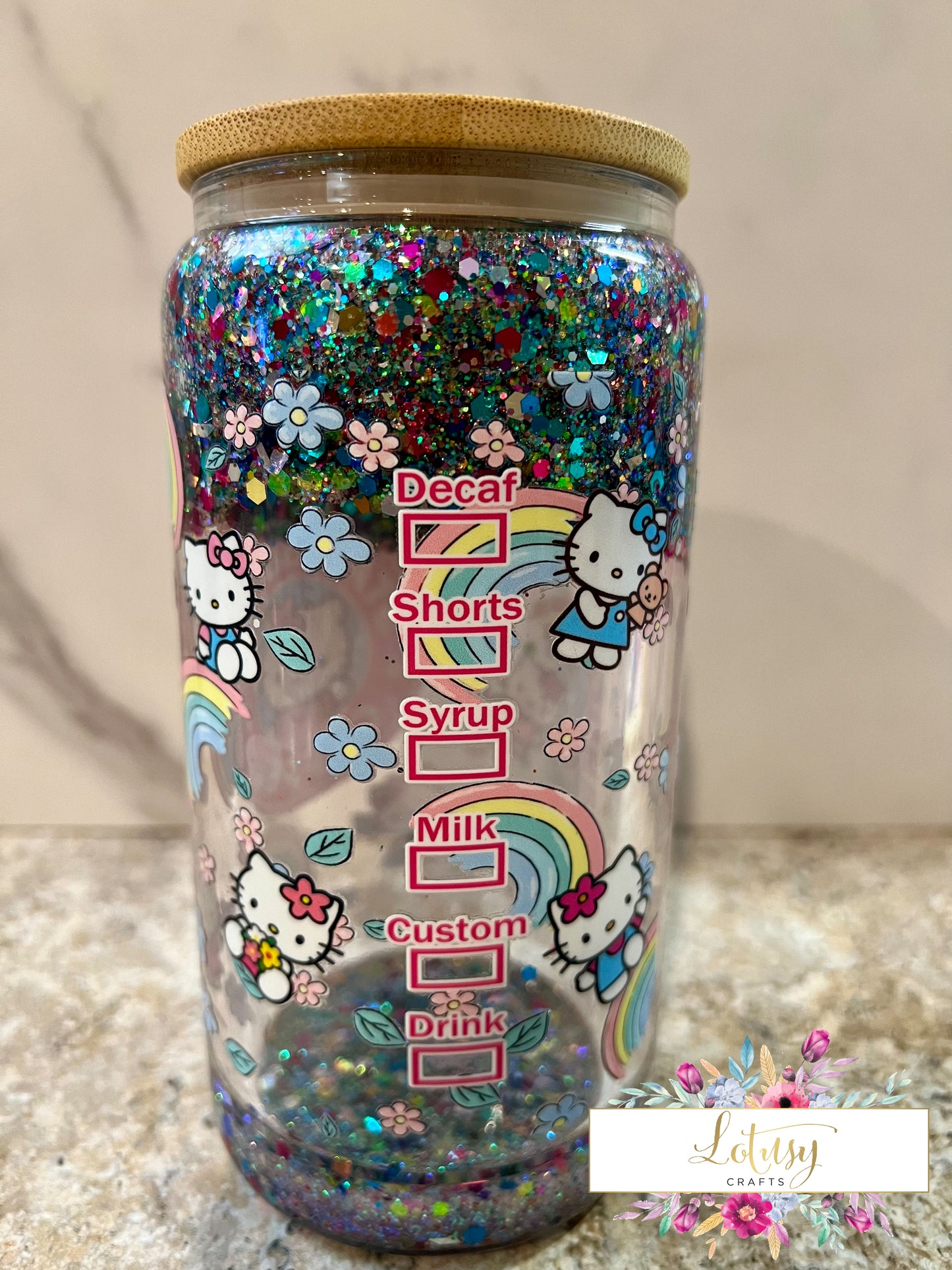 Hello Kitty Coffee Snowglobe Tumbler 16 oz.