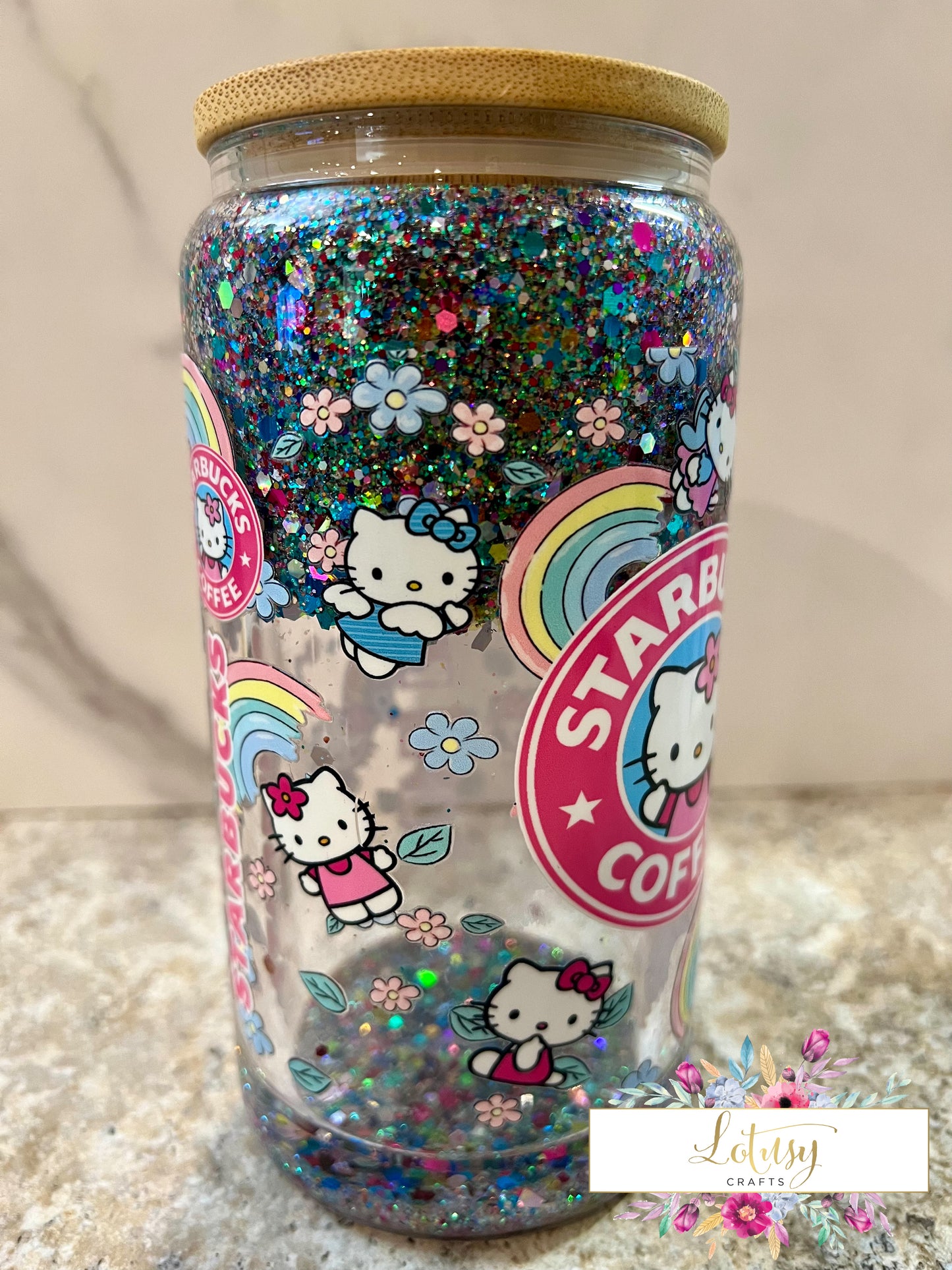 Hello Kitty Coffee Snowglobe Tumbler 16 oz.