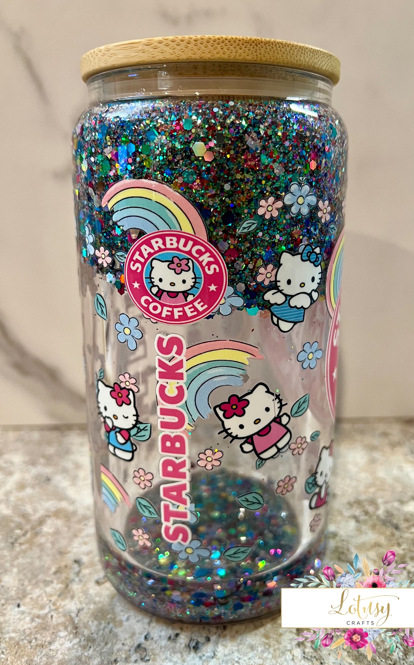 Hello Kitty Coffee Snowglobe Tumbler 16 oz.